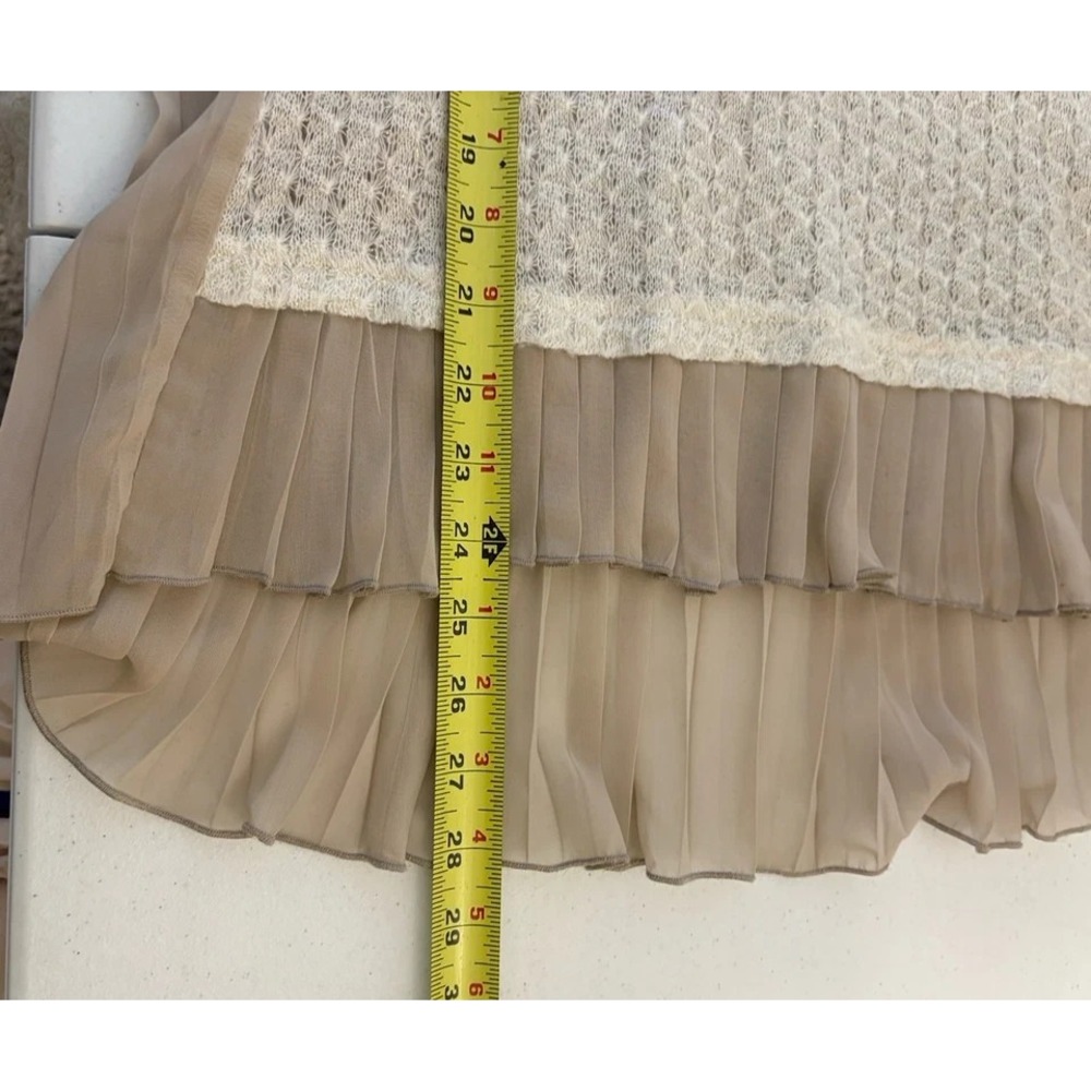 Anthropologie a'reve Sweater Womens M Soft Romantic Fairy Ethereal Feminine Lace - Picture 6 of 8